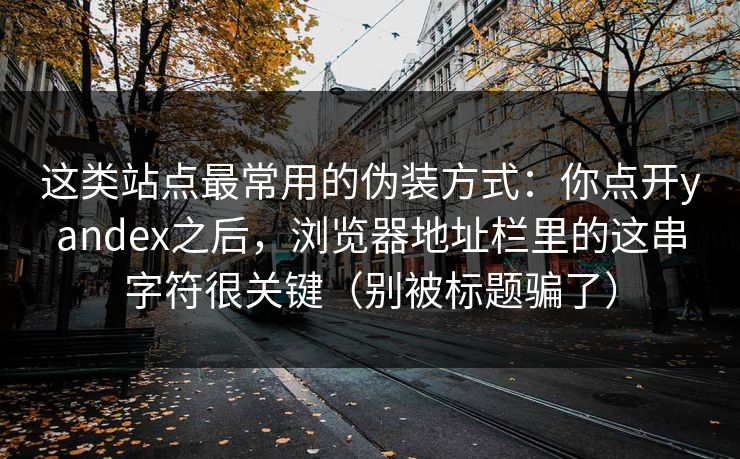 这类站点最常用的伪装方式:你点开yandex之后,浏览器地址栏里的这串字符很关键(别被标题骗了) 这类站点最常用的伪装方式:你点开yandex之后,浏览器地址栏里的这串字符很关键(别被标题骗了)